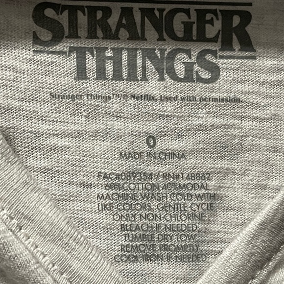 Stranger Things Upside Down Football Tee 0 12 0x Large Shirt Torrid Oatmeal - Picture 12 of 13